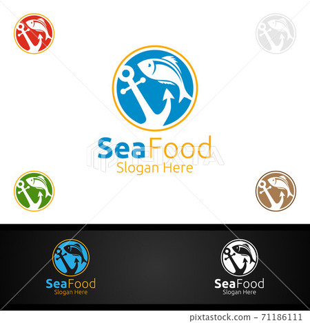 Fish Seafood Logo for Restaurant or Cafe Fish Seafood Logo for Restaurant or Cafe 71186111