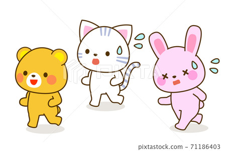 Running animals illustration Running animals illustration 71186403