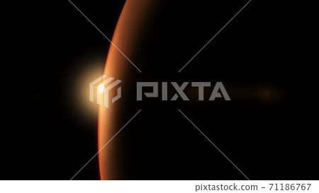 Mars planet in outer space showing the beauty of space exploration concept series Mars planet in outer space showing the beauty of space exploration concept series 71186767