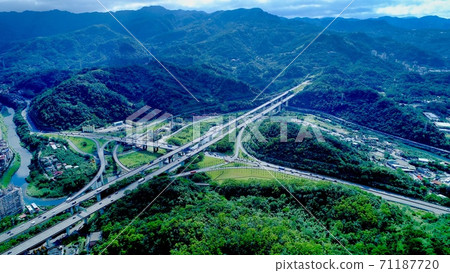 Aerial view of National freeway 71187720