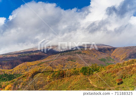 Mt. Fubo seen from Shichikashuku in late autumn, autumn leaves, Shichikashuku Town, Miyagi Prefecture Mt. Fubo seen from Shichikashuku in late autumn, autumn leaves, Shichikashuku Town, Miyagi Prefecture 71188325