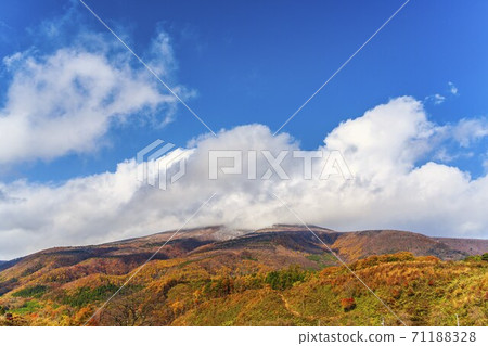 Mt. Fubo seen from Shichikashuku in late autumn, autumn leaves, Shichikashuku Town, Miyagi Prefecture Mt. Fubo seen from Shichikashuku in late autumn, autumn leaves, Shichikashuku Town, Miyagi Prefecture 71188328