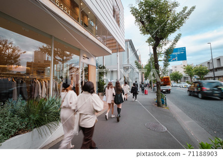 東京澀谷區，擠滿了年輕女性的人與鎮代官山舊山手通 71188903