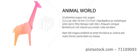 Pink multi-colored gradient giraffe banner 71189093