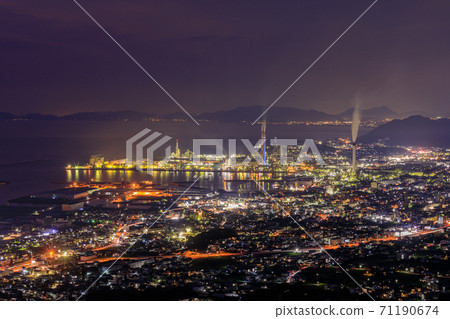 Factory night view from Ehime, Shikokuchuo City, Gujo 71190674