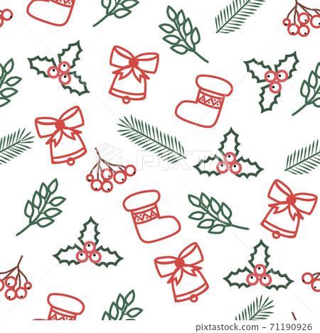 Pattern for Christmas Holidays. Merry Christmas pattern. Vector Illustration. Pattern for Christmas Holidays. Merry Christmas pattern. Vector Illustration. 71190926