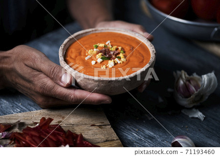 spanish porra antequerana, a cold tomato soup 71193460