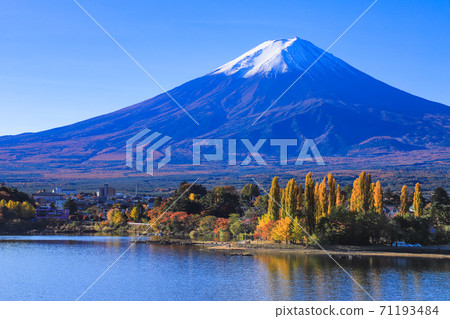 Mt. Fuji & Oike Park seen from Kawaguchiko Ohashi 71193484