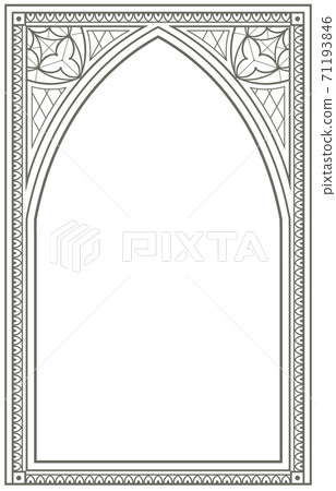 Vintage gothic background with arch outline... - Stock Illustration ...