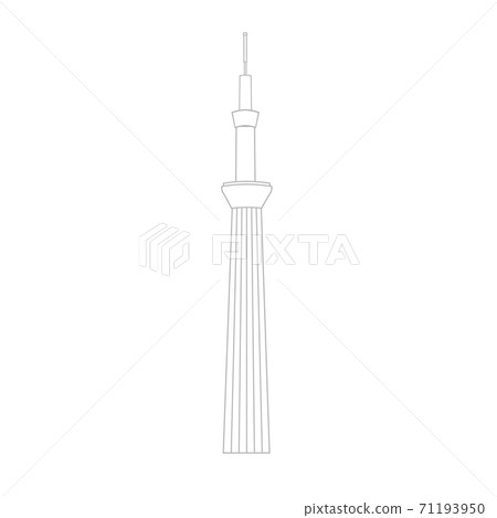 東京著名景點(簡化的東京晴空塔) 東京著名景點(簡化的東京晴空塔) 71193950