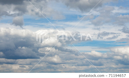 Photo of clouds on blue sky in summer Photo of clouds on blue sky in summer 71194657