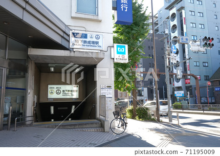 Cityscape Kawagoe Kaido Street corner in front of Subway Narimasu Station Itabashi-ku, Tokyo 71195009