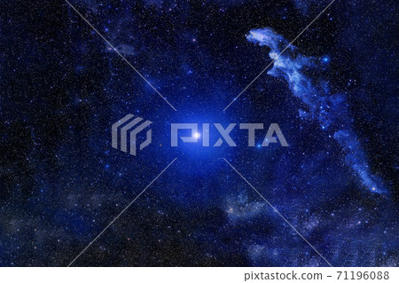 Beautiful blue galaxy in deep space. Elements of this image furnished by NASA 71196088