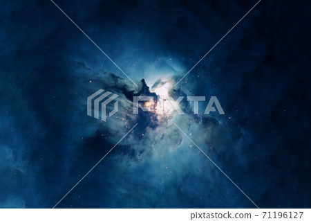 Beautiful blue galaxy in deep space. Elements of this image furnished by NASA Beautiful blue galaxy in deep space. Elements of this image furnished by NASA 71196127