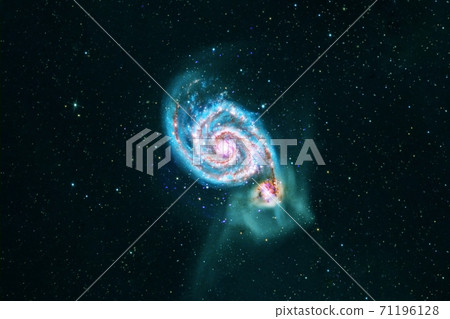Beautiful blue galaxy in deep space. Elements of this image furnished by NASA Beautiful blue galaxy in deep space. Elements of this image furnished by NASA 71196128
