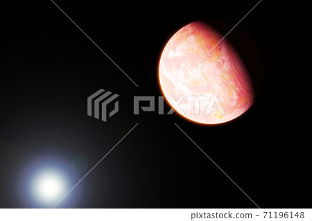 Exoplanet in deep space. Elements of this image furnished by NASA 71196148