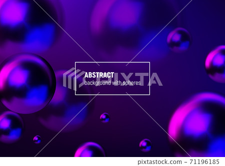 Abstract background with blue and purple balls flying in perspective for science and business wallpaper Abstract background with blue and purple balls flying in perspective for science and business wallpaper 71196185
