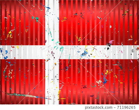Denmark flag with color stains 71196265