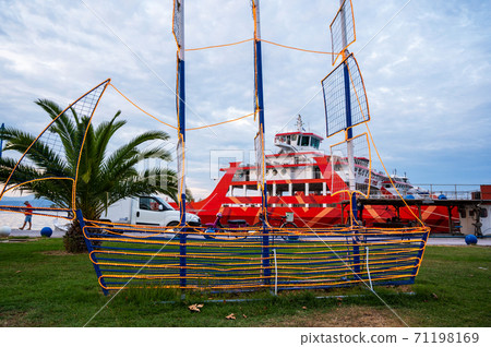 Art installation in the port of Thassos, Greece Art installation in the port of Thassos, Greece 71198169