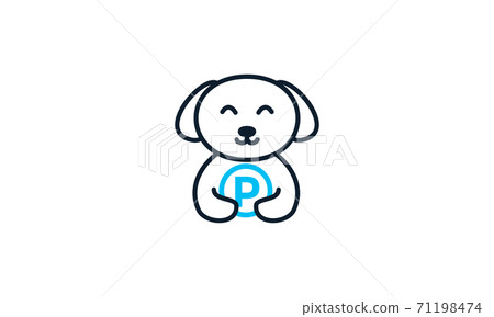 animal pets dog cute line with park logo vector icon design animal pets dog cute line with park logo vector icon design 71198474