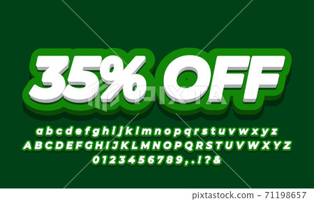 35% off sale discount promotion 3d green template 35% off sale discount promotion 3d green template 71198657