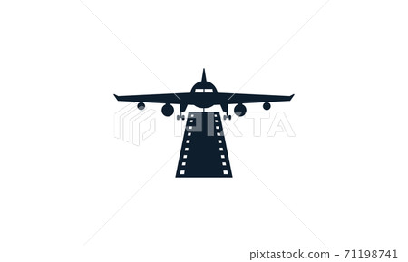 airports plane with movie logo vector icon design airports plane with movie logo vector icon design 71198741