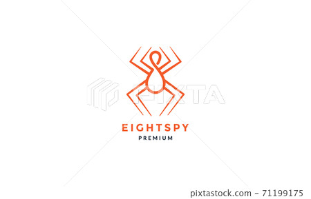 spider  S or eight logo vector illustration design 71199175