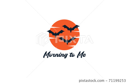 animal bat silhouette with sunset logo vector icon illustration design animal bat silhouette with sunset logo vector icon illustration design 71199253