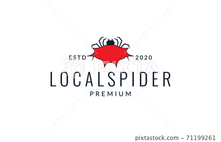 spider silhouette modern shape logo vector icon illustration design art 71199261