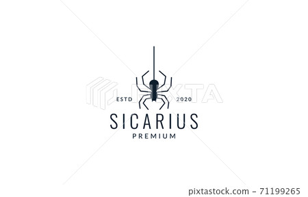 spider silhouette modern shape logo vector icon illustration design art 71199265