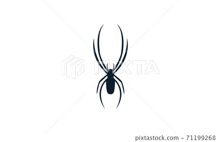 spider silhouette modern shape logo vector icon illustration design art 71199268