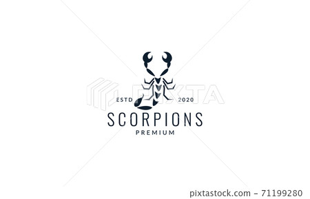 scorpion outline line art modern logo vector icon illustration design 71199280