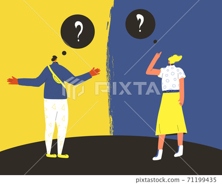 Conflict. Adult man vs woman vector concept. 71199435