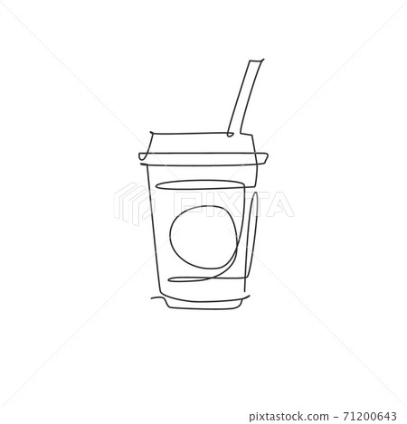 Glass bottle with drinking straw sketch icon Vector Image