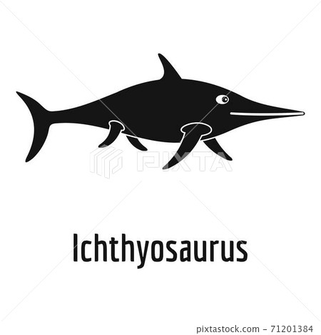 Ichthyosaurus icon, simple style. Ichthyosaurus icon, simple style. 71201384
