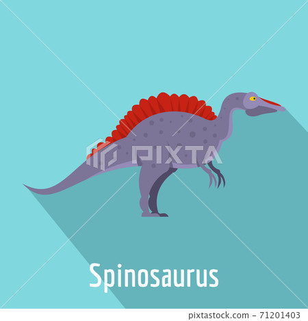 Spinosaurus icon, flat style.-插圖素材 [71201403] - PIXTA圖庫