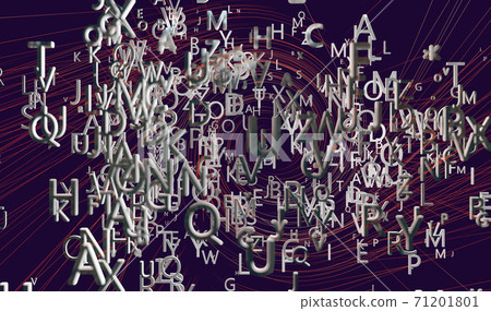 Abstract design with letters background-插圖素材 [71201801] - PIXTA圖庫
