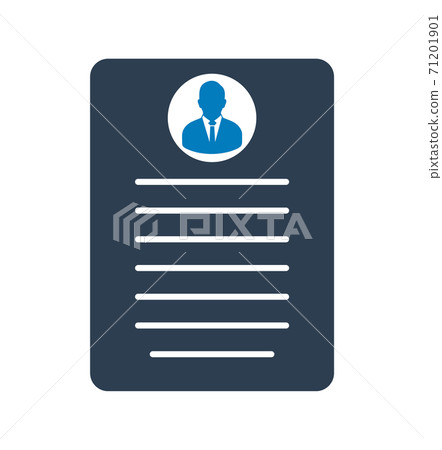 Resume icon. Flat style vector EPS. Resume icon. Flat style vector EPS. 71201901