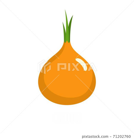 Onion icon, flat style. Onion icon, flat style. 71202760
