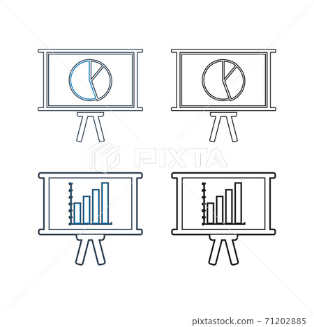 Business presentation line icon set. Vector EPS. - Stock Illustration ...