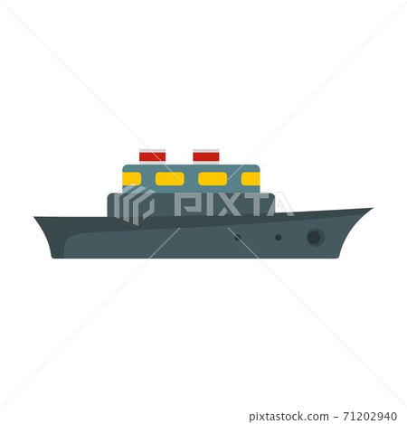 Ship ocean icon, flat style - Stock Illustration [71202940] - PIXTA