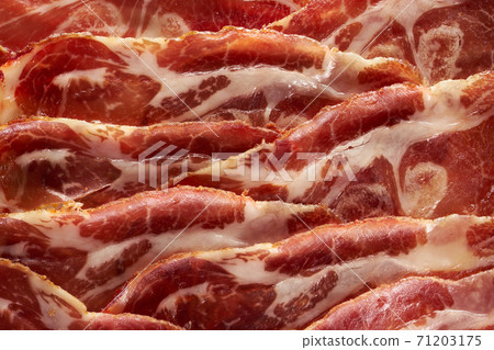 Basturma pieces closeup  71203175