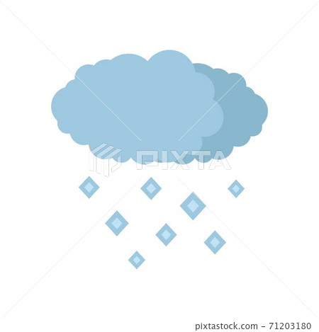 Snow cloud icon, flat style 71203180