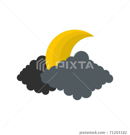 Moon icon, flat style 71203182