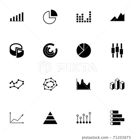 Diagram Graphs - Flat Vector Icons - Stock Illustration [71203873] - PIXTA