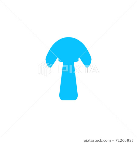 Mushroom icon flat. Mushroom icon flat. 71203955
