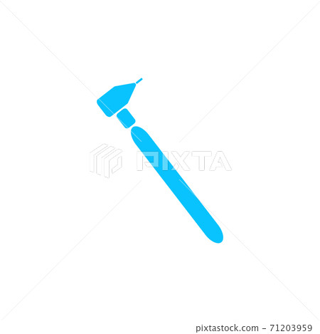Tooth drilling machine icon flat. Tooth drilling machine icon flat. 71203959