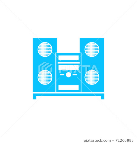 Music Center icon flat. 71203993