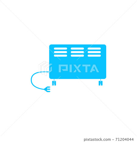 Electric heater icon flat. 71204044