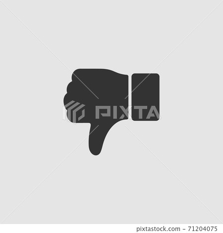 Thumbs down icon flat - Stock Illustration [71204075] - PIXTA